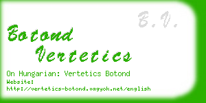 botond vertetics business card